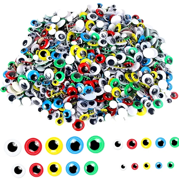 Bulk multi-color adhesive googly eyes for DIY and classroom crafts